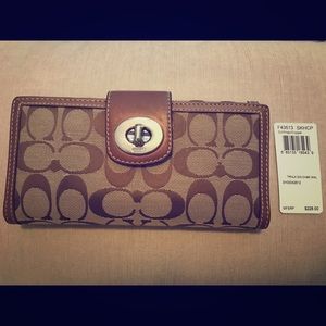 Coach wallet with checkbook